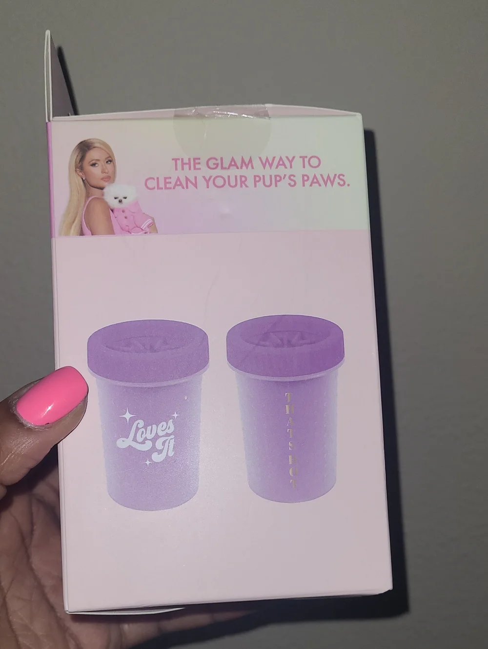 Paris Hilton Pink Paw Cleaner with Microfiber Towel